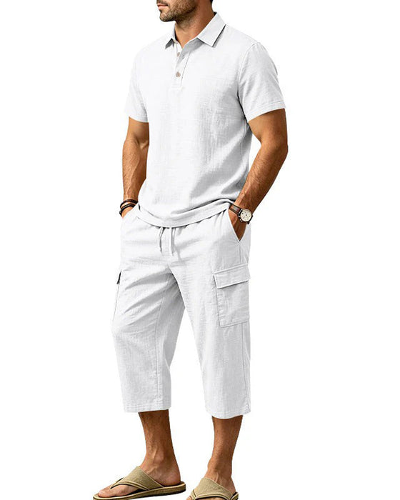 Polo Top Capri Pants Set