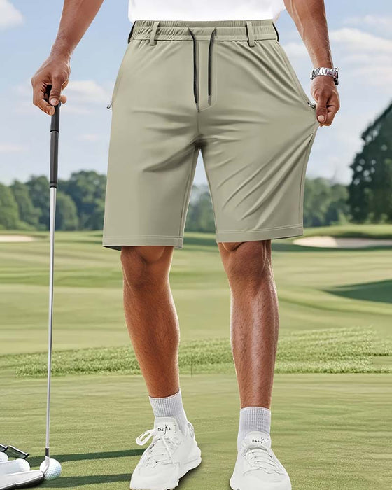 Elastic Waist Drawstring Men's Shorts
