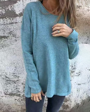 Stylish Button Detail Long Sleeve Tops