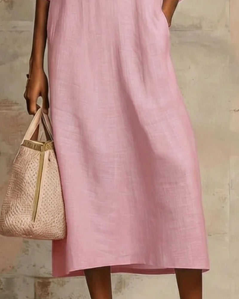 Zipper Balloon Sleeve Dress