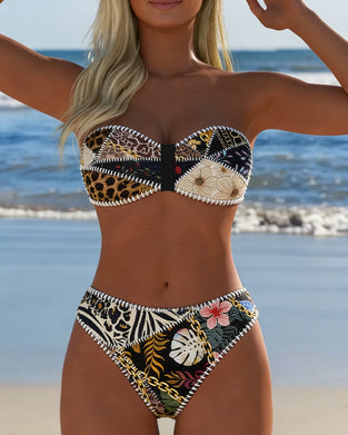 Color Block Bralette Bikini