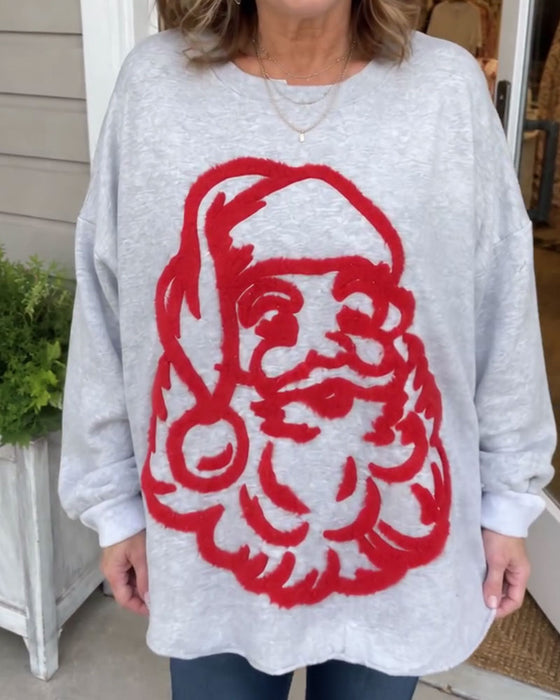 Stylish Santa Claus Loose Sweatshirt