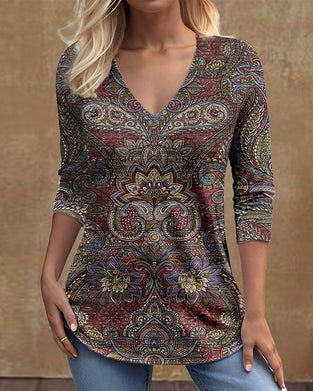 Versatile Fashion Top with V-Neck