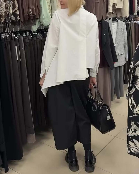 Irregular Side Zip Shirt