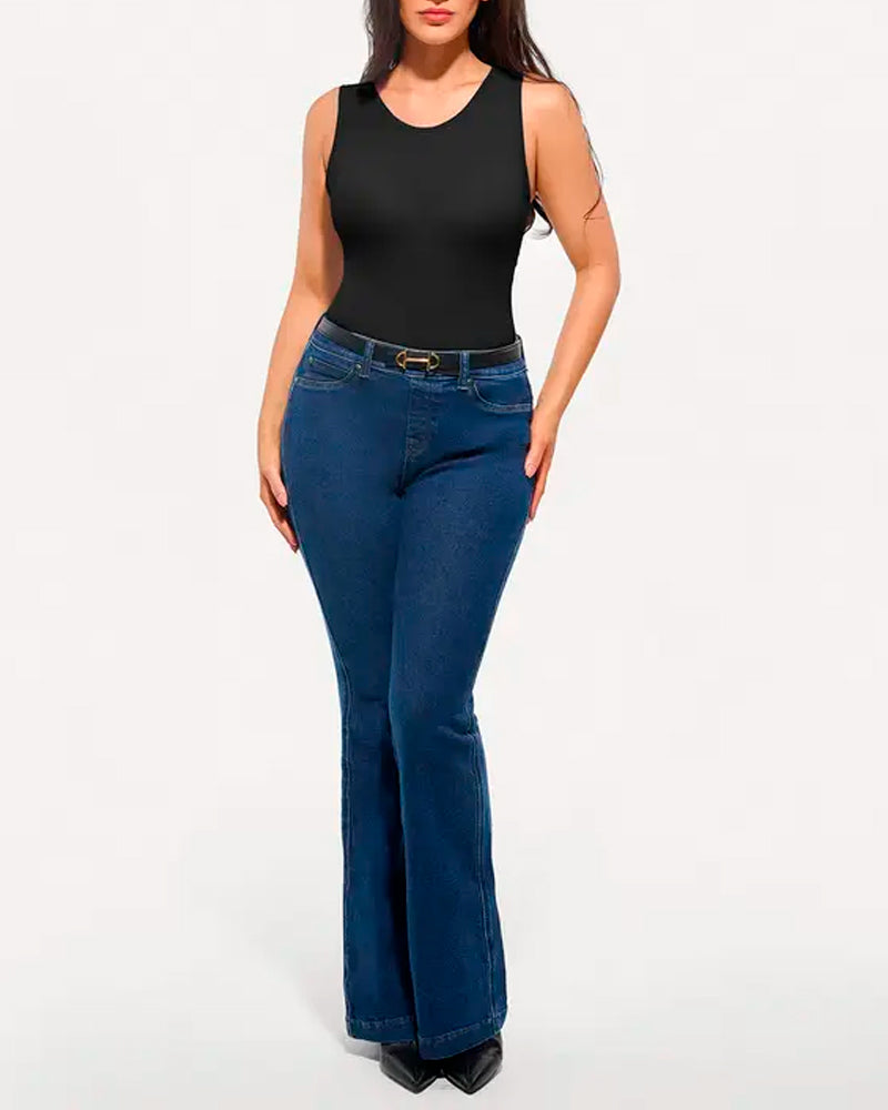 Striped Built-In Bra Tank Top