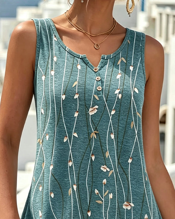 Small V-Neck Sleeveless A-Line Dress
