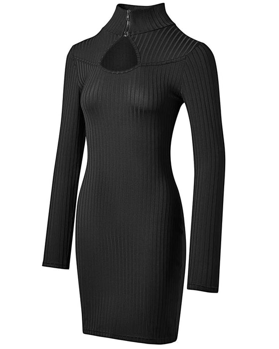 Solid Color Skinny Casual Dress