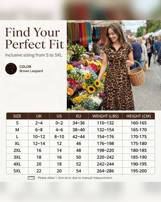 Casual Leopard Maxi Dress