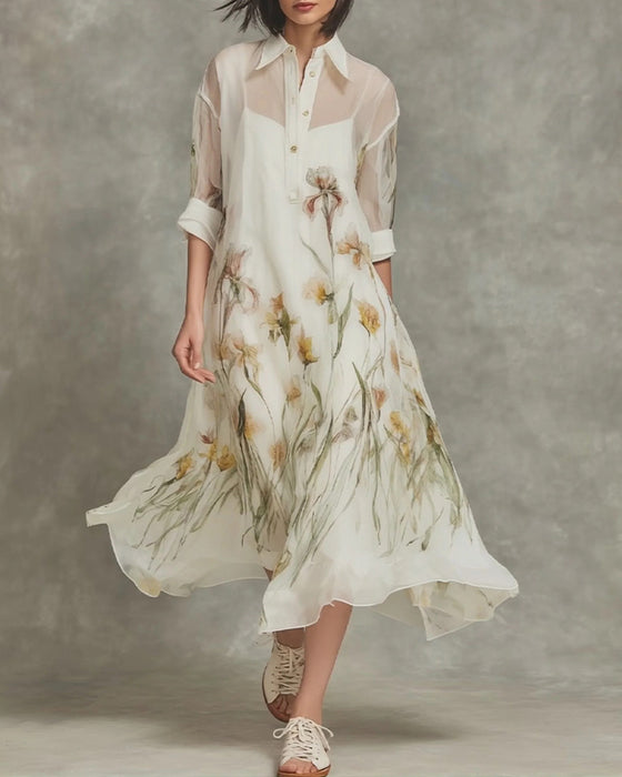 Spaghetti Strap Dress + Lapel Cover-Up Set