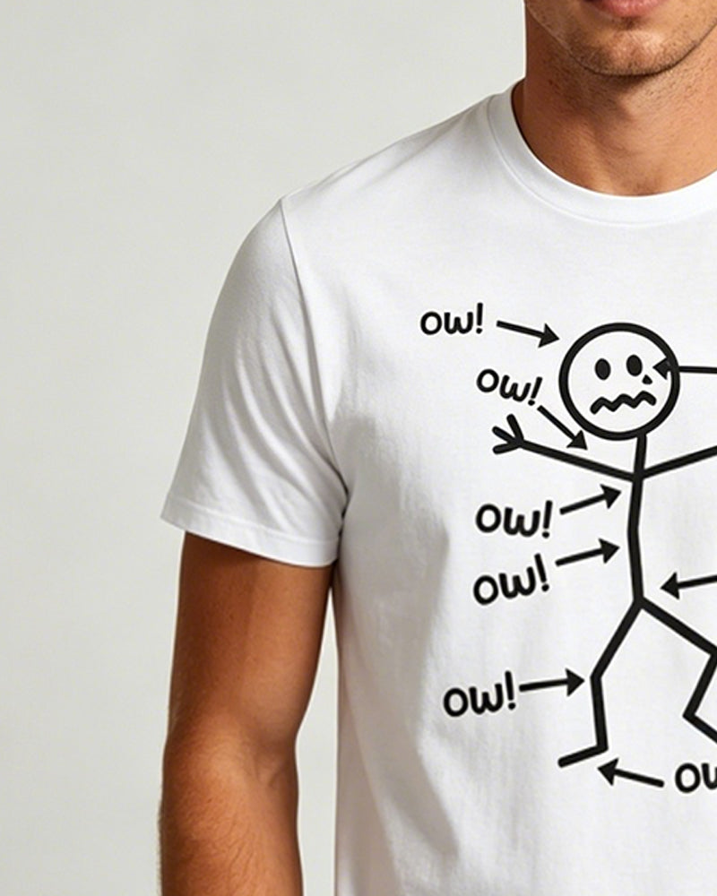 Match Print Cotton Casual T-Shirt