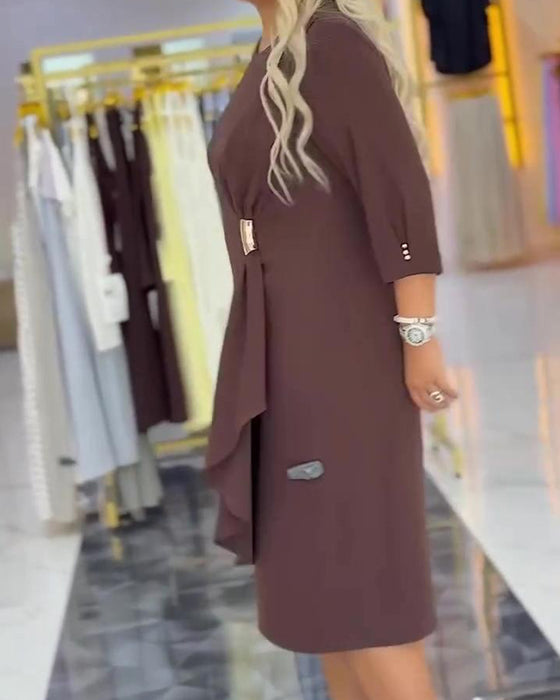 Plus Size Stylish Twist Knot Dress