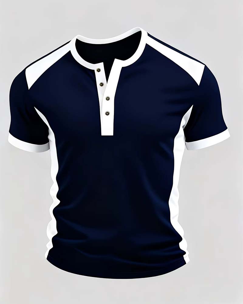 Men's Color-Block Waffle T-Shirt