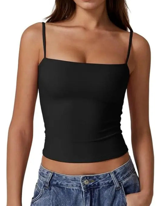 Strapless Straight Neck Strappy Cami Top