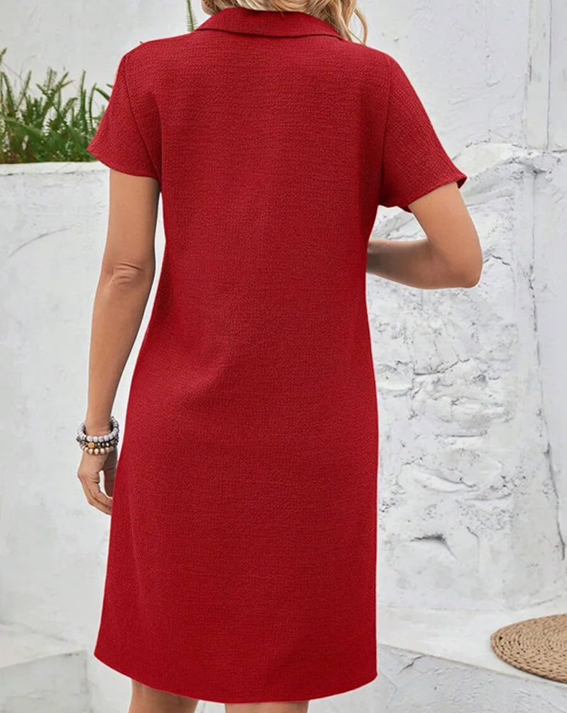 Casual Lapel Straight Dress