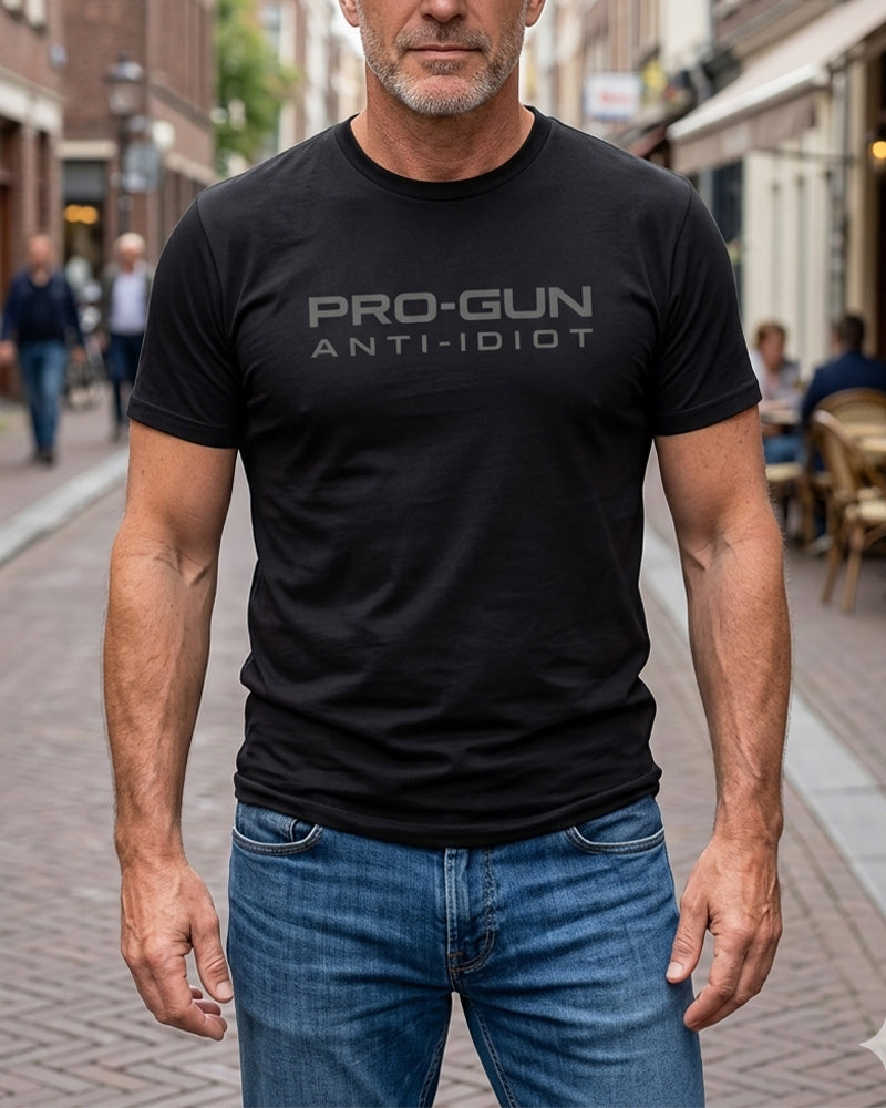 Men'S Letter Print Crew Neck Short Sleeve T-Shirt