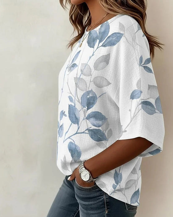 Loose Ink Wash Blouse
