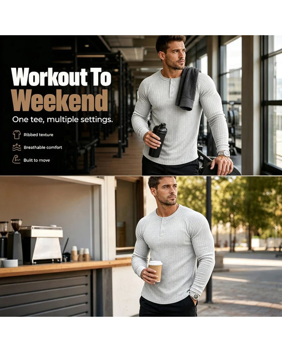 Vertical Stripe Long Sleeve T-Shirt