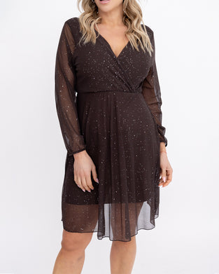 V-Neck Shimmer Sexy Dress