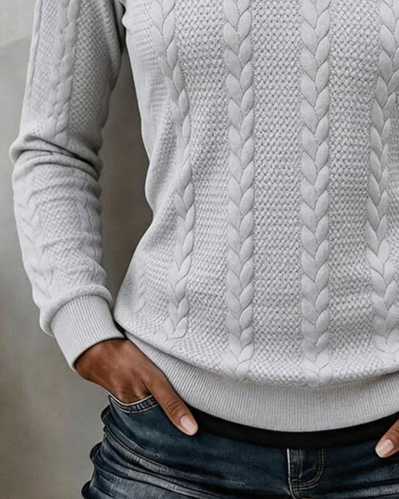 V-Neck Casual Long Sleeve Top
