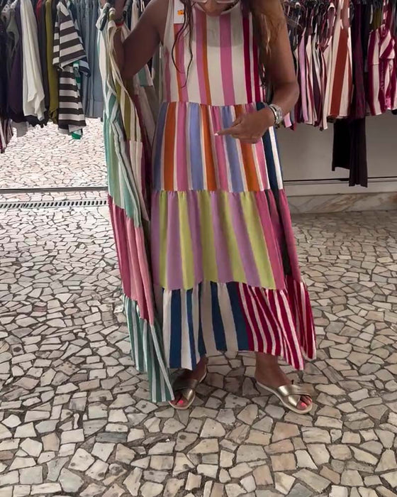 Sleeveless Round Neck Dress