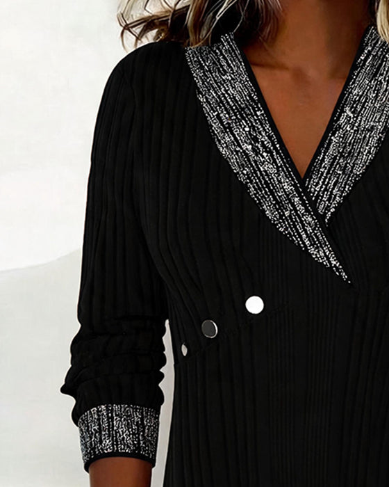 V-Neck Cross Fashion Top