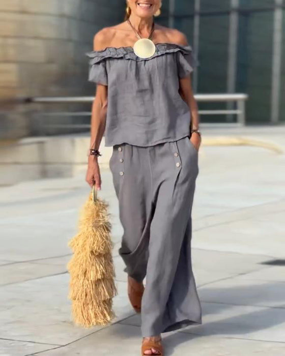 Off-the-Shoulder Elegant Set