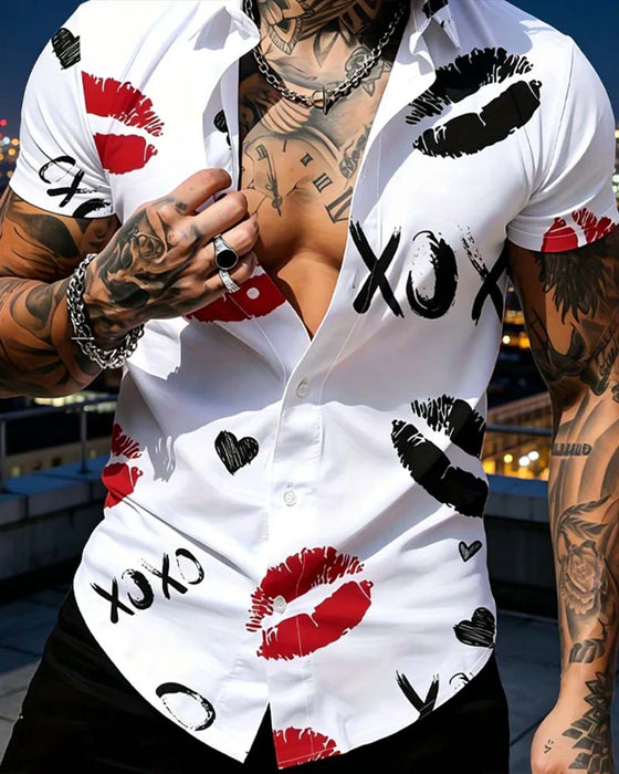 Lapel Button American Men's Shirts