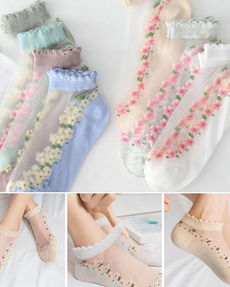 Summer Floral Breathable Socks