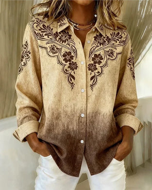 Retro Gradient Print Shirt