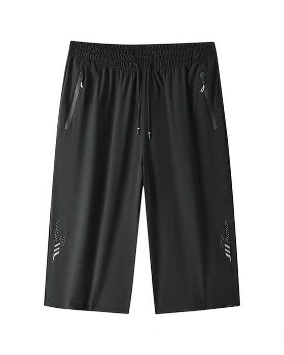 Elastic Waist Pocket Zipper Drawstring Pants