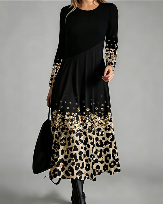 Ombre Leopard Casual Dress