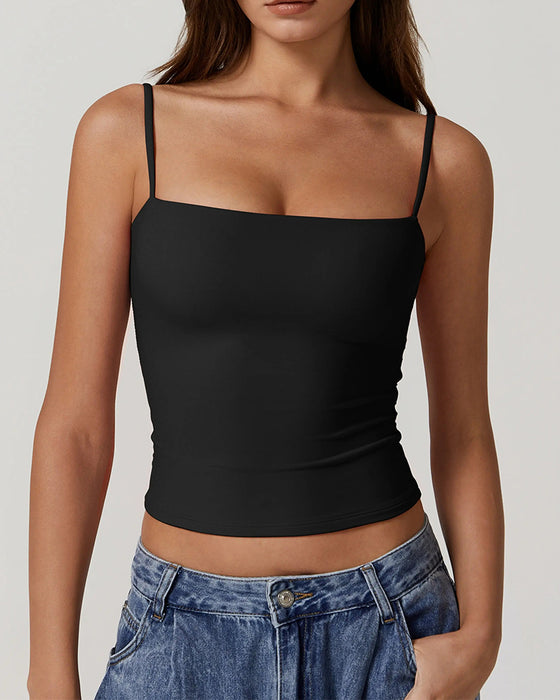Strapless Straight Neck Strappy Cami Top