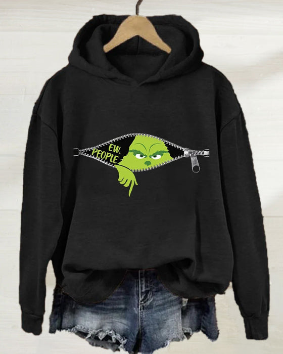 Solid Color Hoodie with Long Sleeve