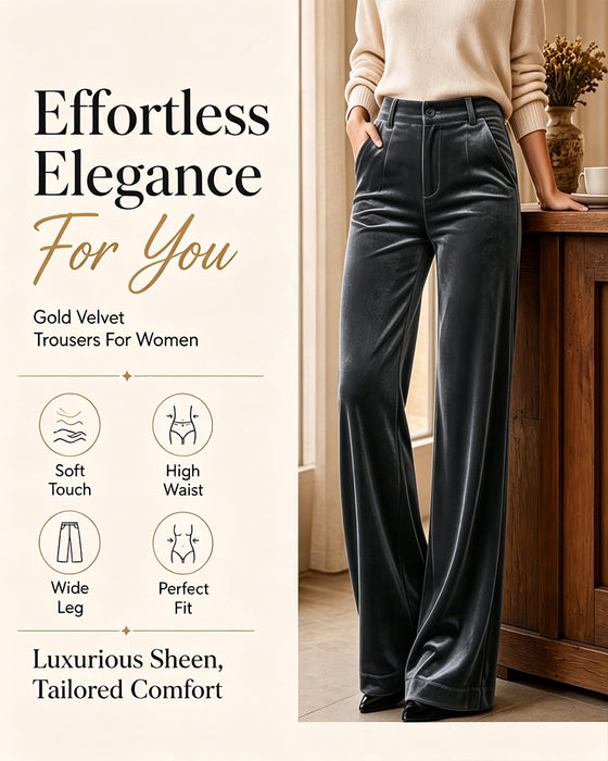 Solid Color Velvet Pocket Long Pants