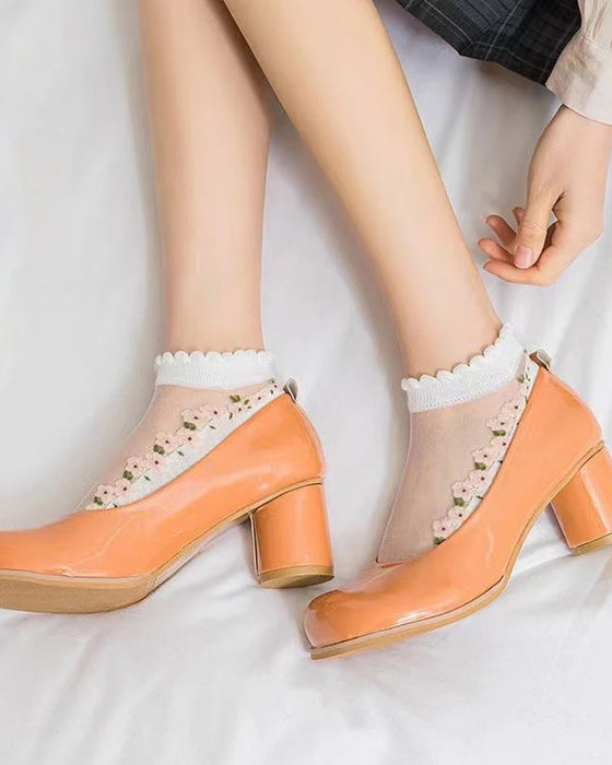 Summer Floral Breathable Socks