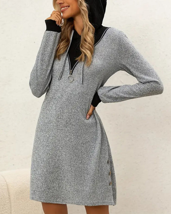 Casual Hooded Comfort Dress