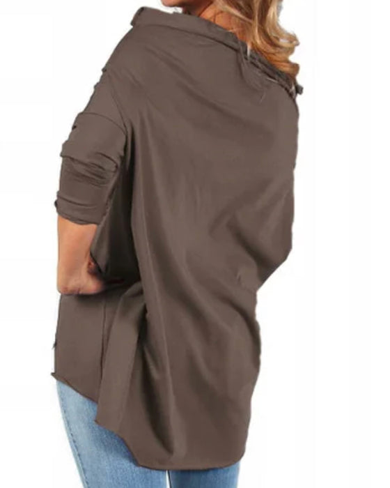 Draped Collar Bat Sleeve Top