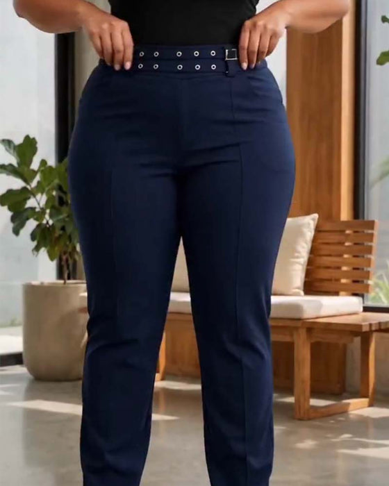 Stylish High Waist Slim Fit Long Pants