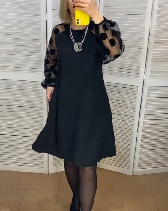 Elegant polka dot pattern dress