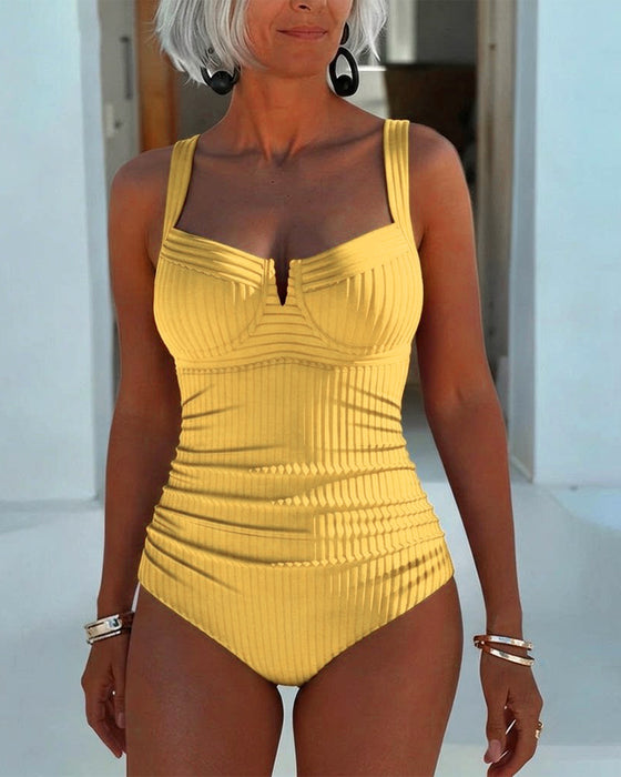 Spaghetti Strap Square Neck One-Piece