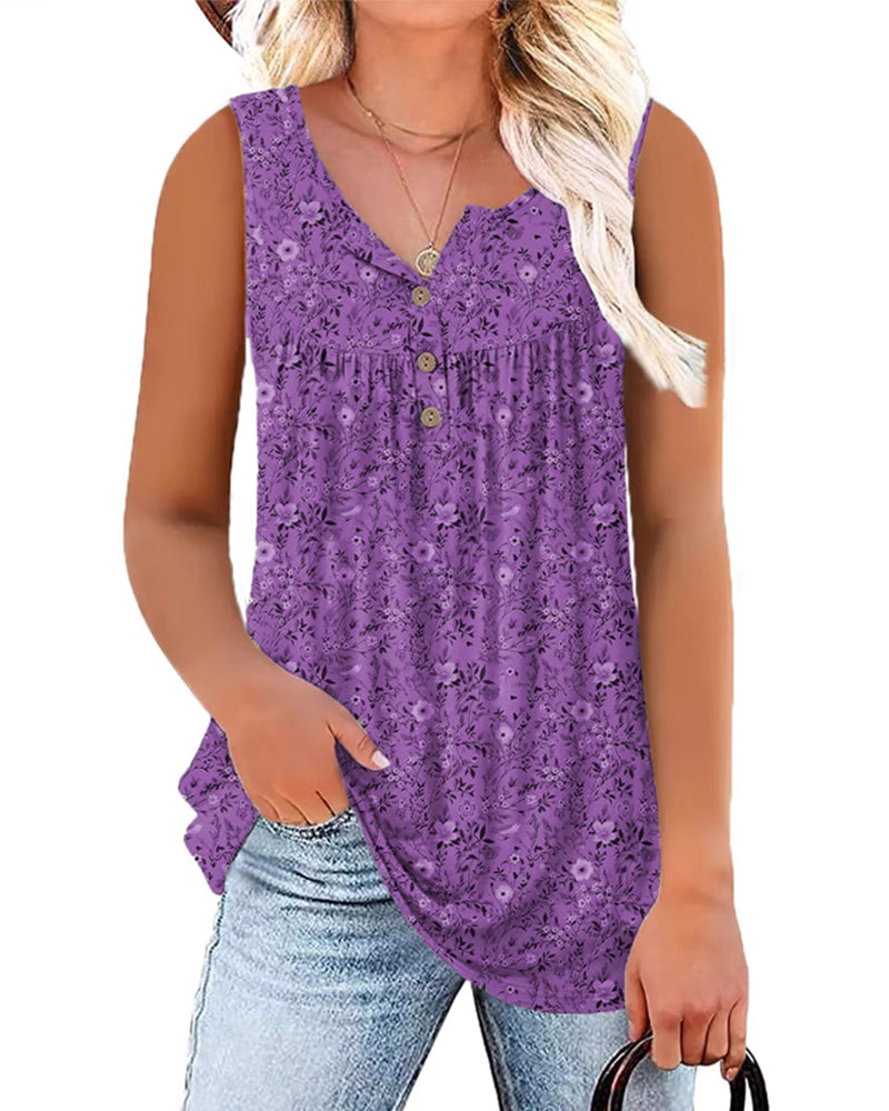 Floral Sleeveless Tank Top