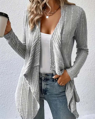 Casual Solid Irregular Cardigan
