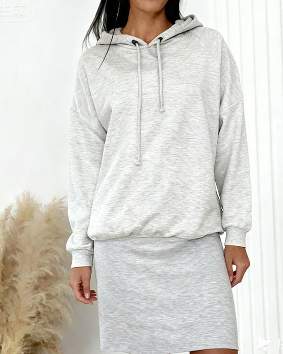 Causal Hooded Sweatshirt Dress