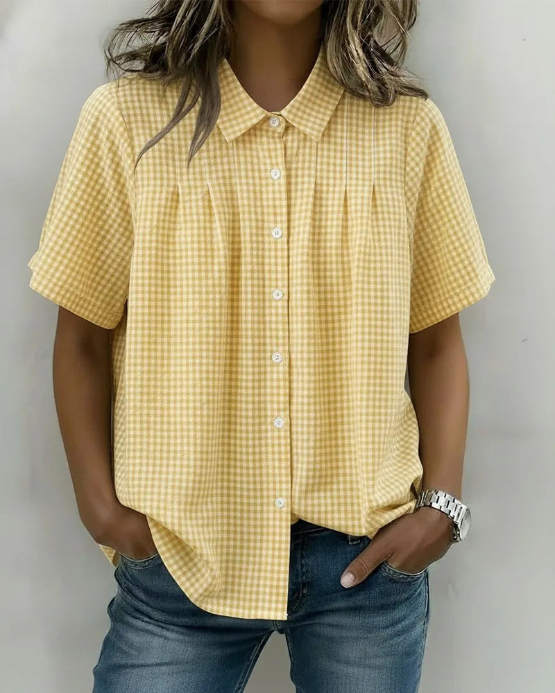 Lapel Short Sleeve Shirt