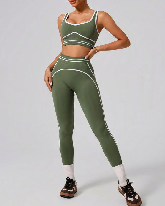 Sports Tank High Waist Yoga Set