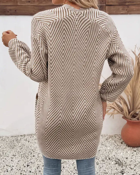 Pockets Long Sweater Cardigan