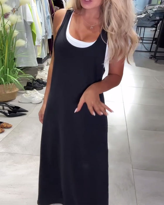 Slimming Suspender Casual Dress