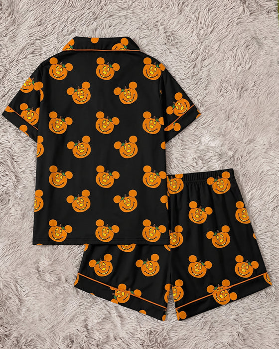 Printed Short-Sleeved Two-Piece Set