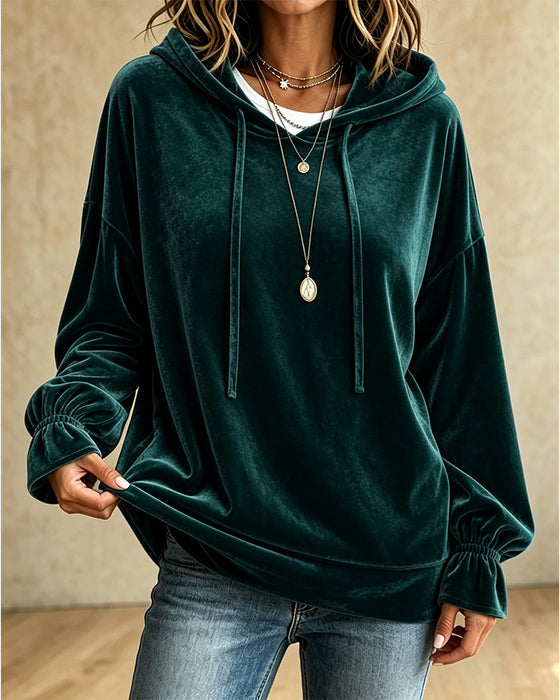 Solid Color Long Sleeve Hoodie