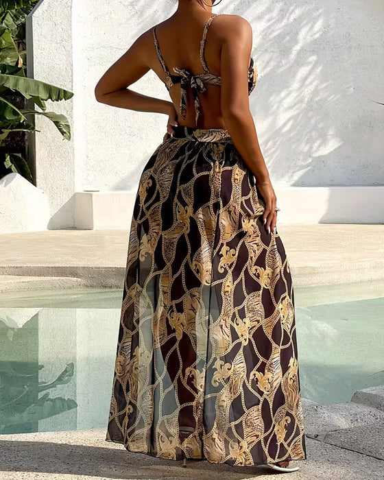 Leopard Print Chain Print Bikini